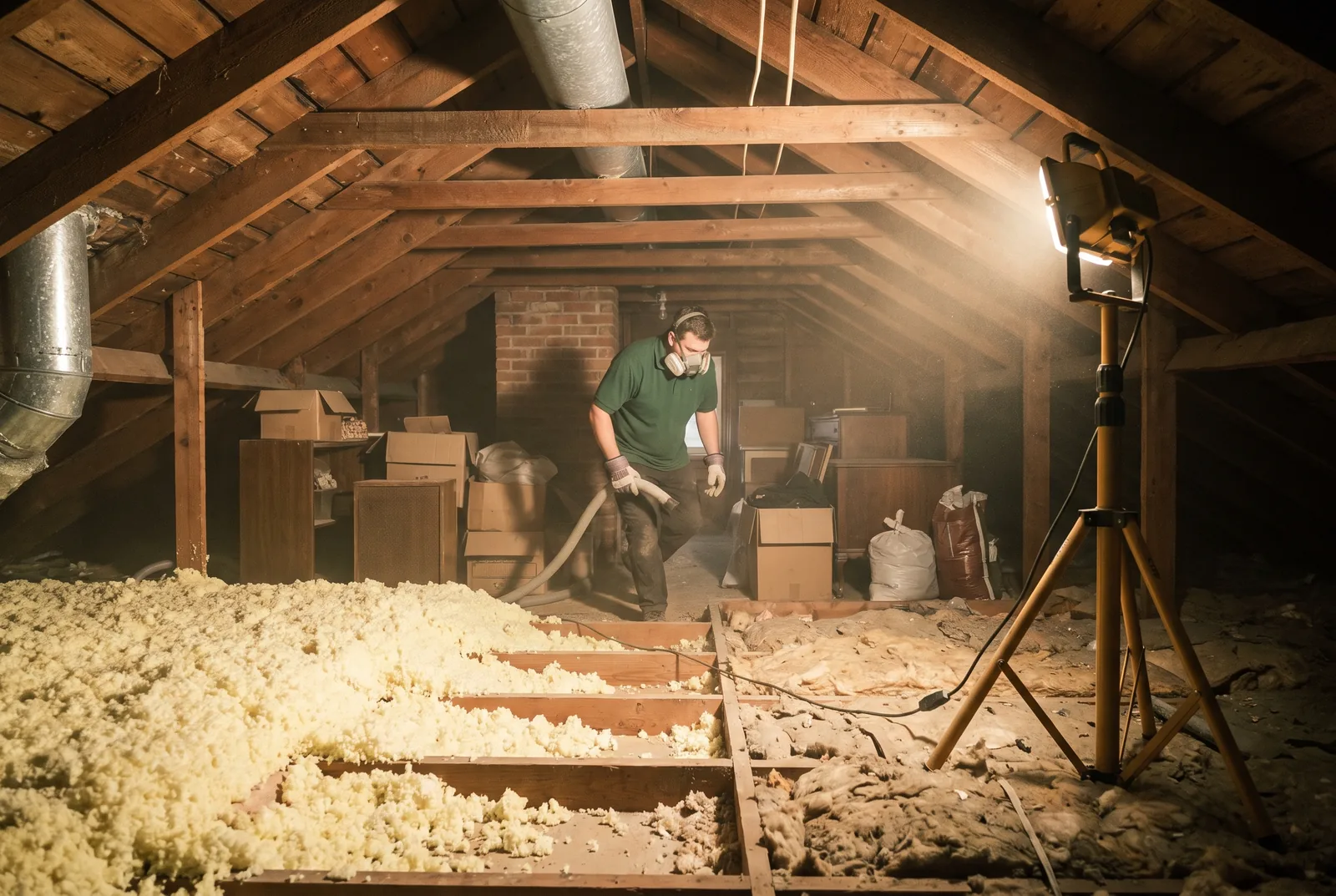 Attic clean-out and sanitising